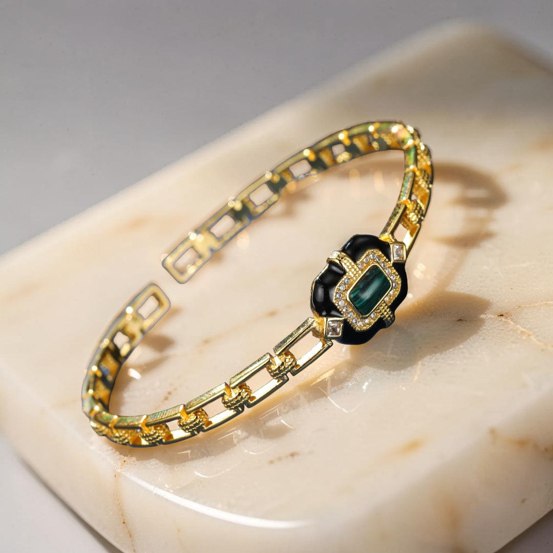 ATELIER-TIBET – Bracelet Malachite – Éveil de Confiance