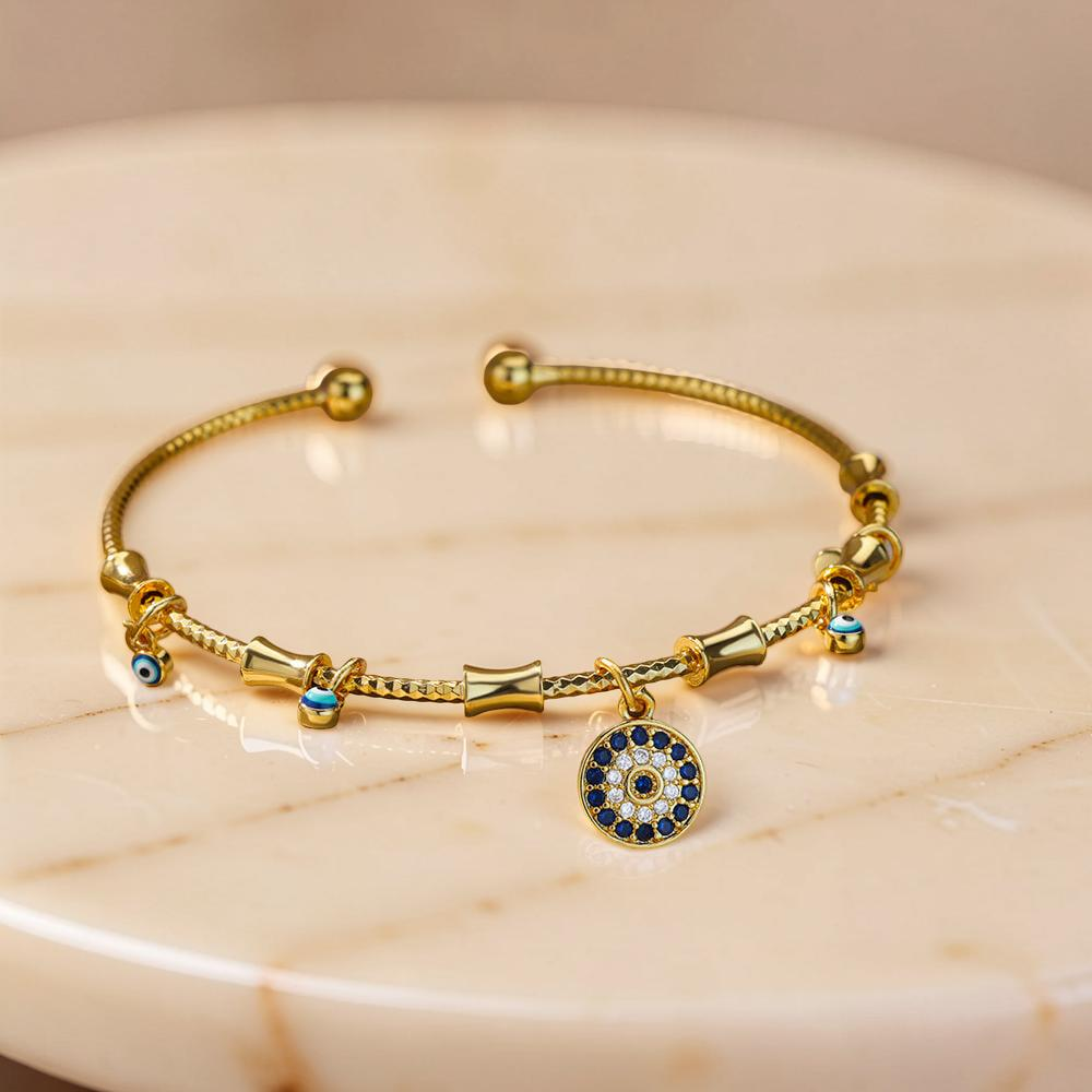 ATELIER-TIBET – Bracelet Mauvais Œil 'Bénédiction' en Zircon