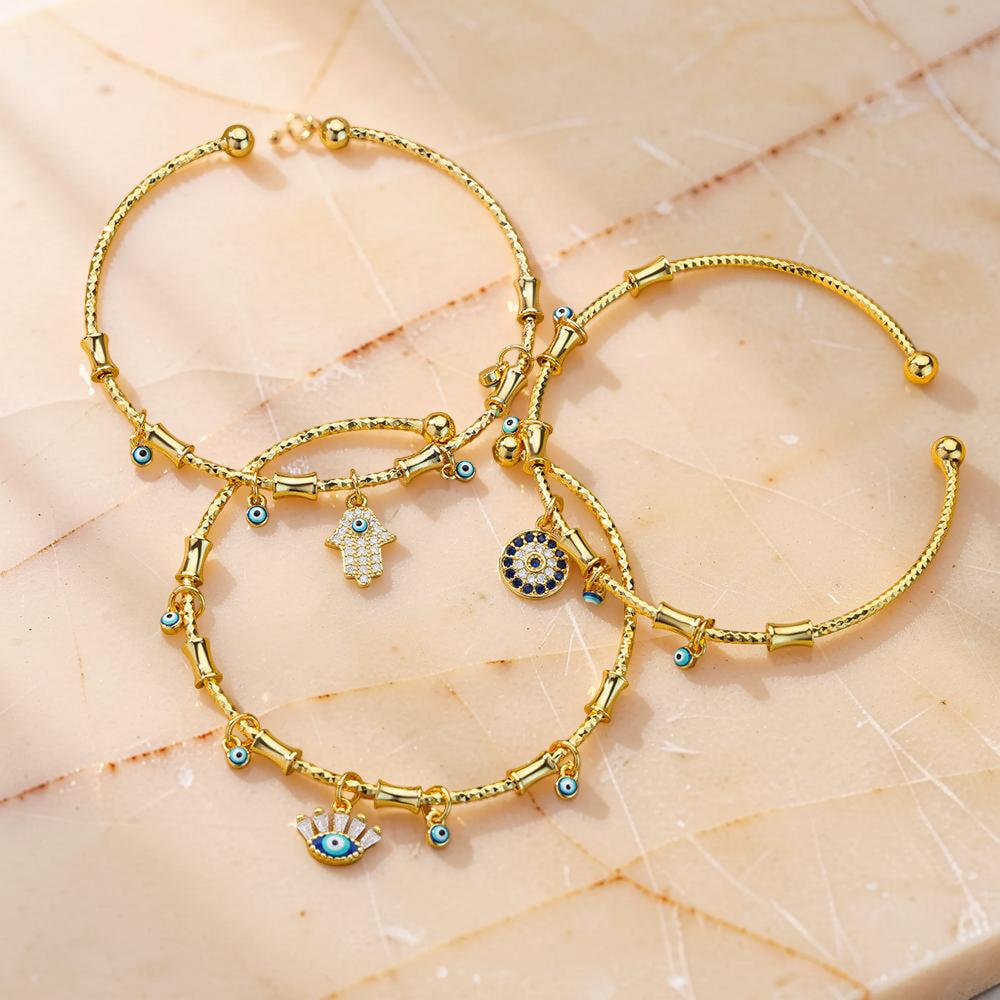 ATELIER-TIBET – Bracelet Mauvais Œil 'Bénédiction' en Zircon