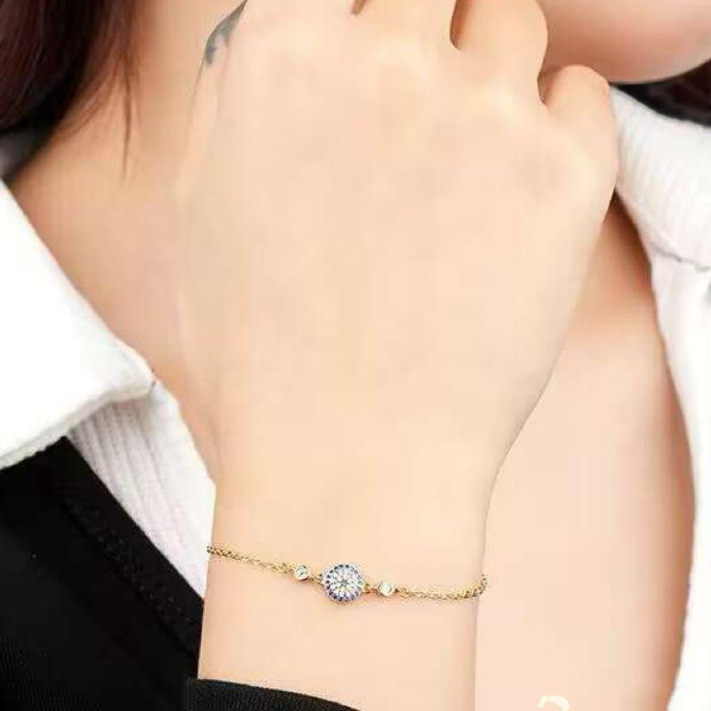 ATELIER-TIBET – Bracelet Mauvais Œil – Éclat, Argent Plaqué Or