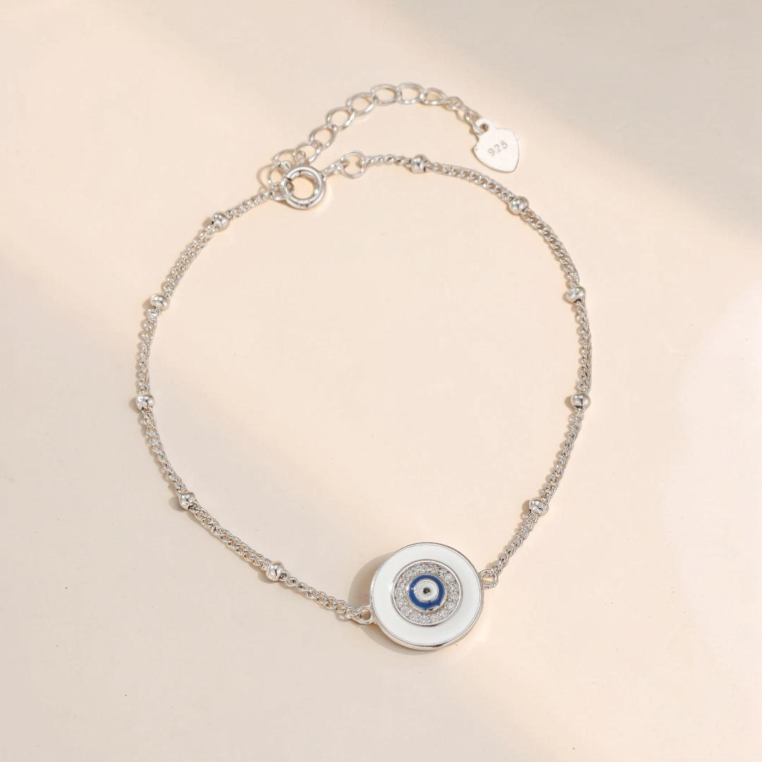 ATELIER-TIBET – Bracelet Mauvais Œil – Œil de Sérénité, Argent 925
