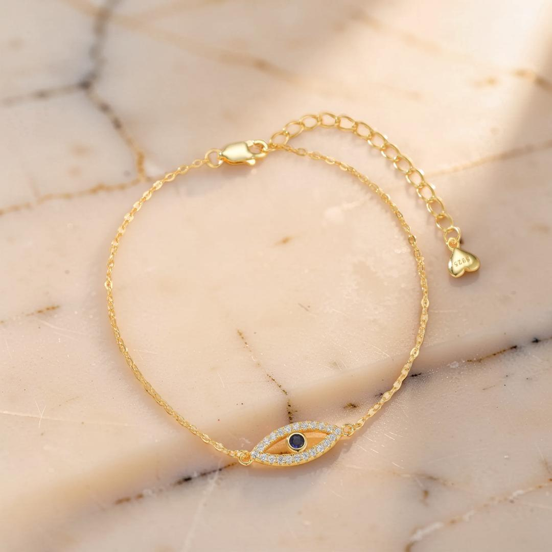 ATELIER-TIBET – Bracelet Mauvais Œil – Protection Éternelle, Argent 925