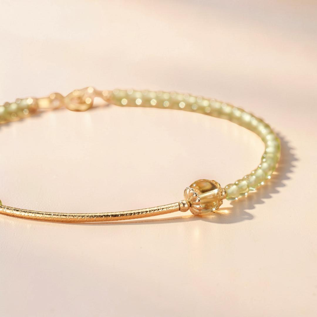 ATELIER-TIBET – Bracelet Péridot et Citrine – Lumière de Nature