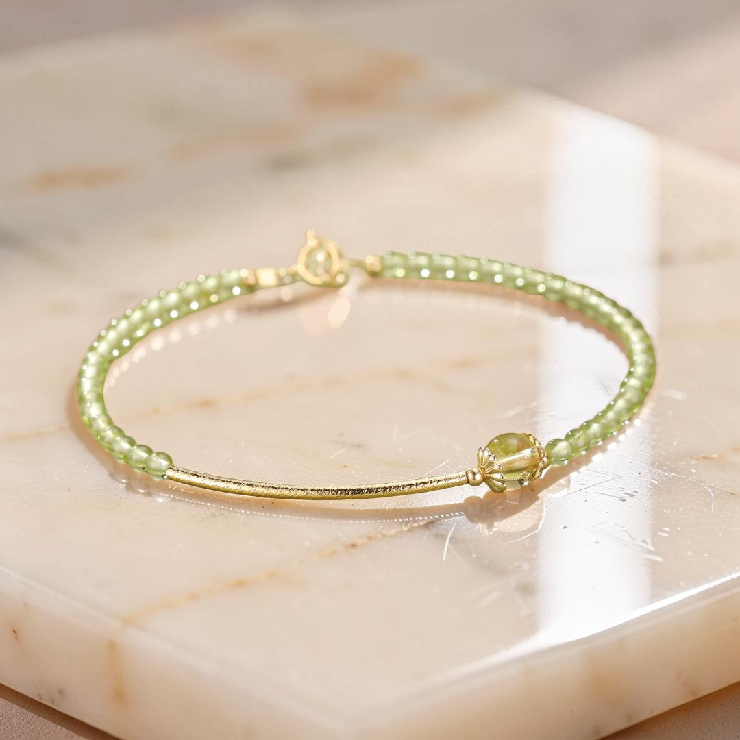 ATELIER-TIBET – Bracelet Péridot et Citrine – Lumière de Nature