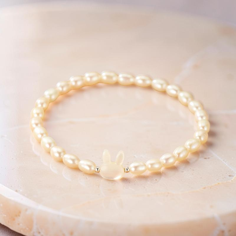 ATELIER-TIBET – Bracelet Perle – Tendresse Lapine, Argent