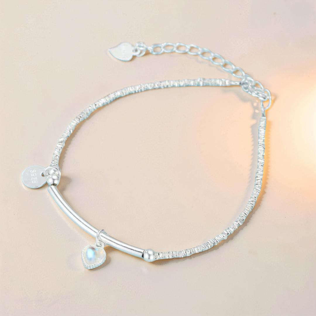 ATELIER-TIBET – Bracelet Pierre de Lune – Perle de Lune, Argent