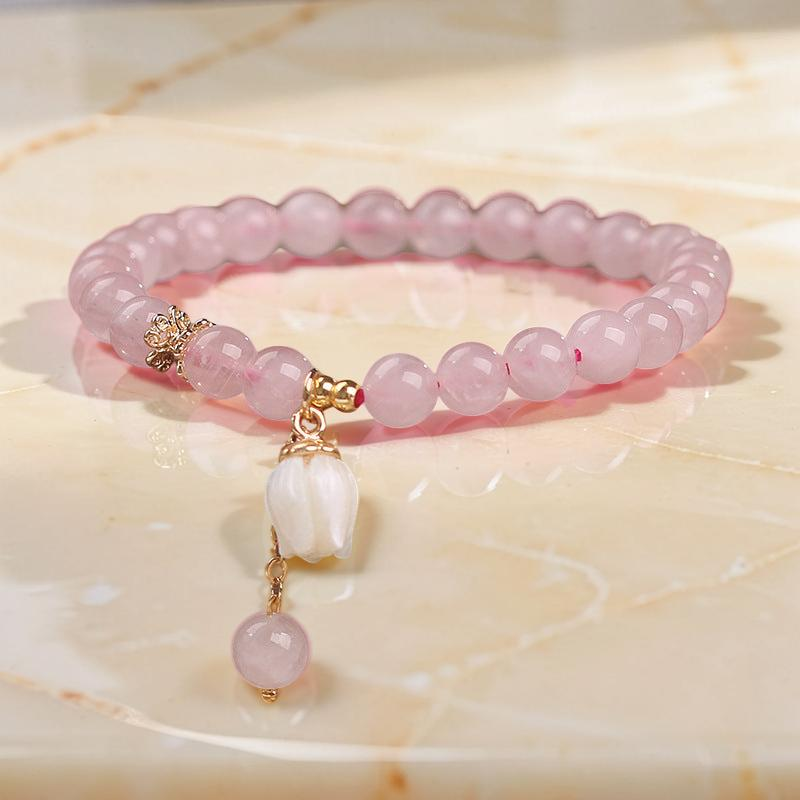 ATELIER-TIBET – Bracelet Quartz Rose – Douceur de Tulipe
