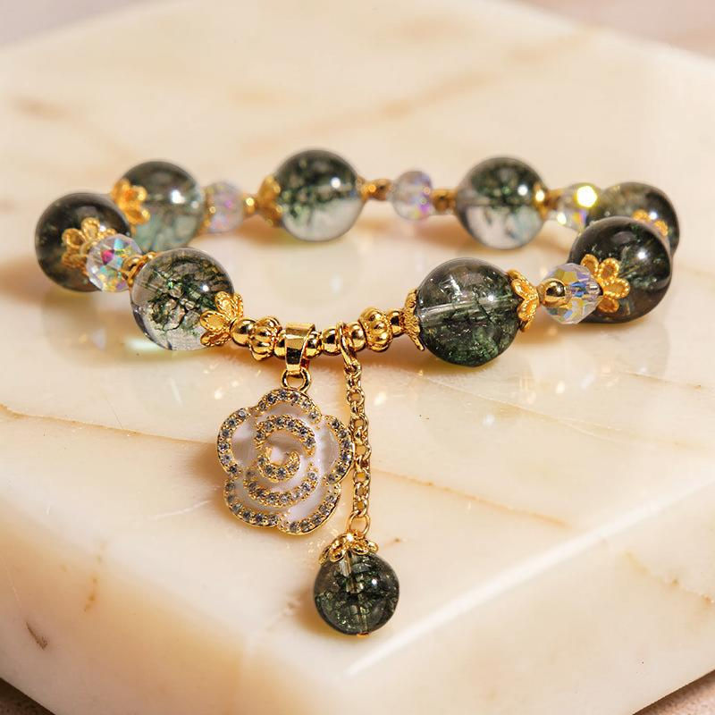 ATELIER-TIBET – Bracelet Quartz Vert et Clair – Jardin Secret