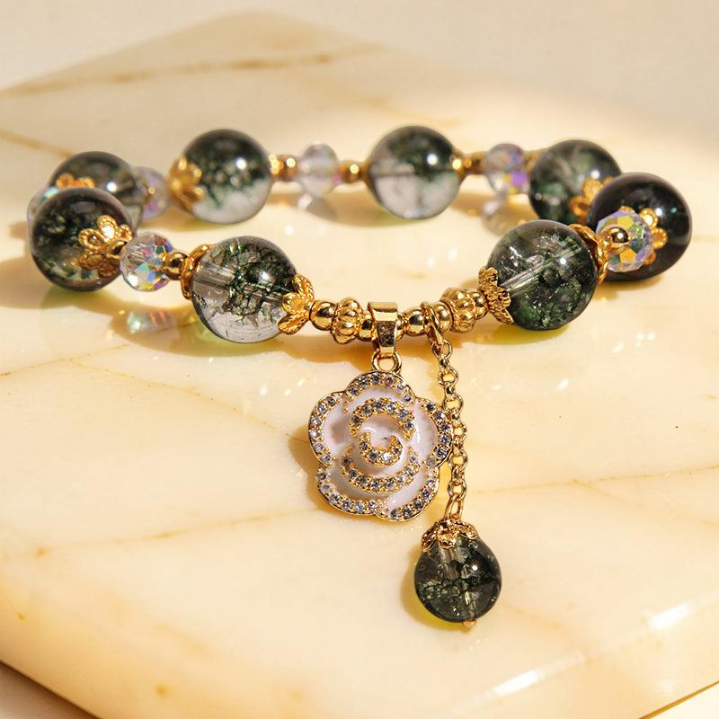 ATELIER-TIBET – Bracelet Quartz Vert et Clair – Jardin Secret