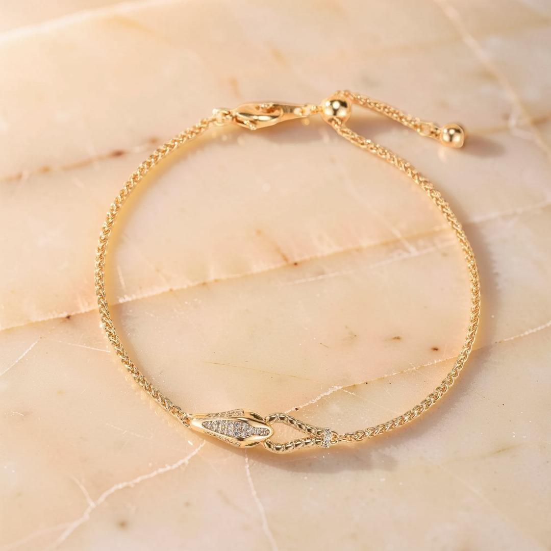 ATELIER-TIBET – Bracelet Serpent – Venin Doré