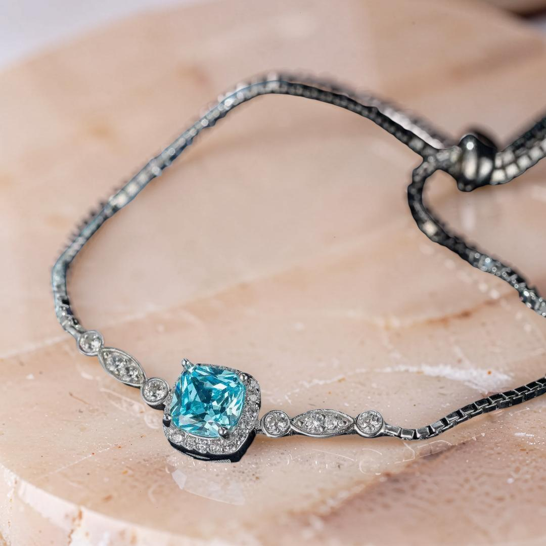 ATELIER-TIBET – Bracelet Topaze – Étoile des Océans, Argent 925