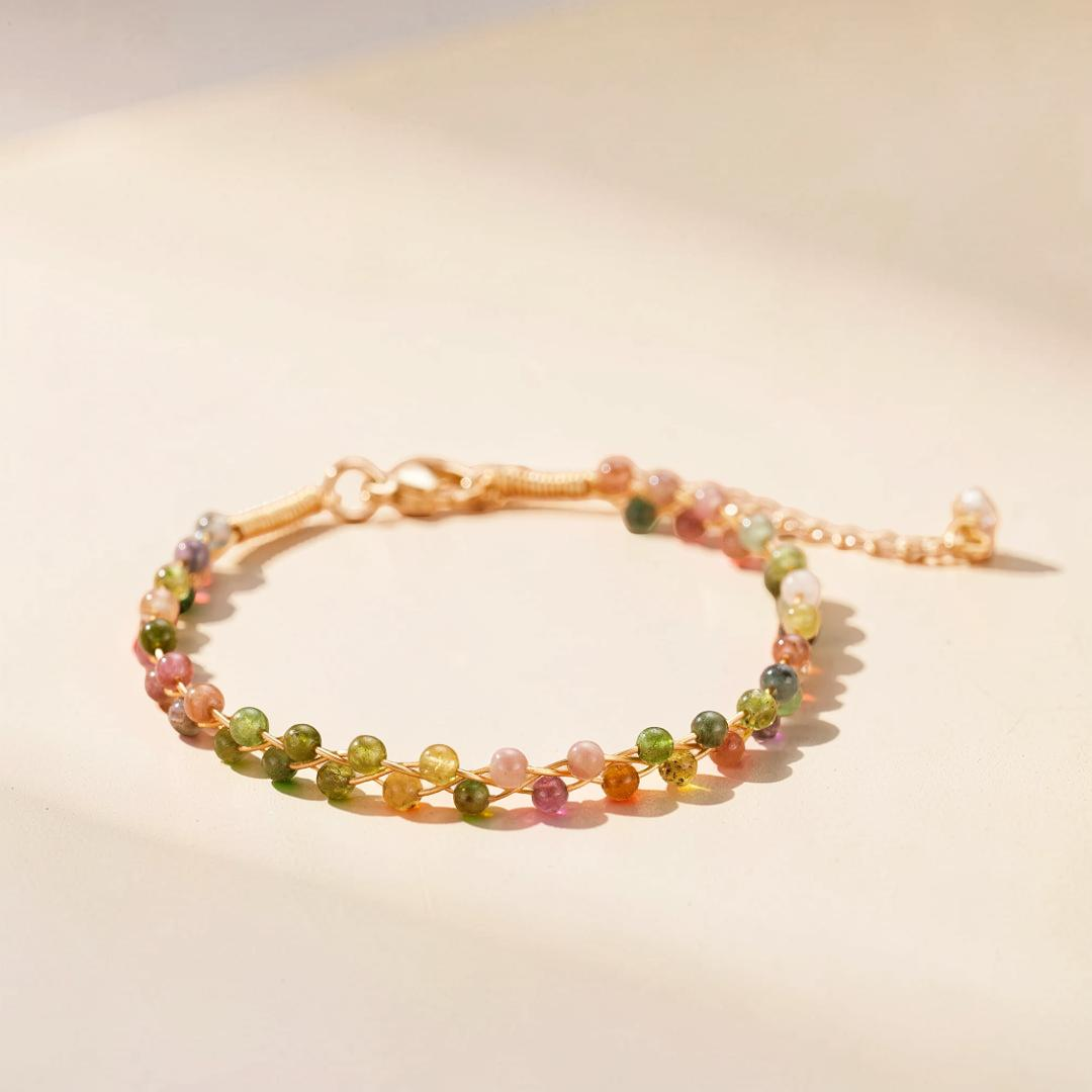 ATELIER-TIBET – Bracelet Tourmaline – Éclats Arc-en-Ciel
