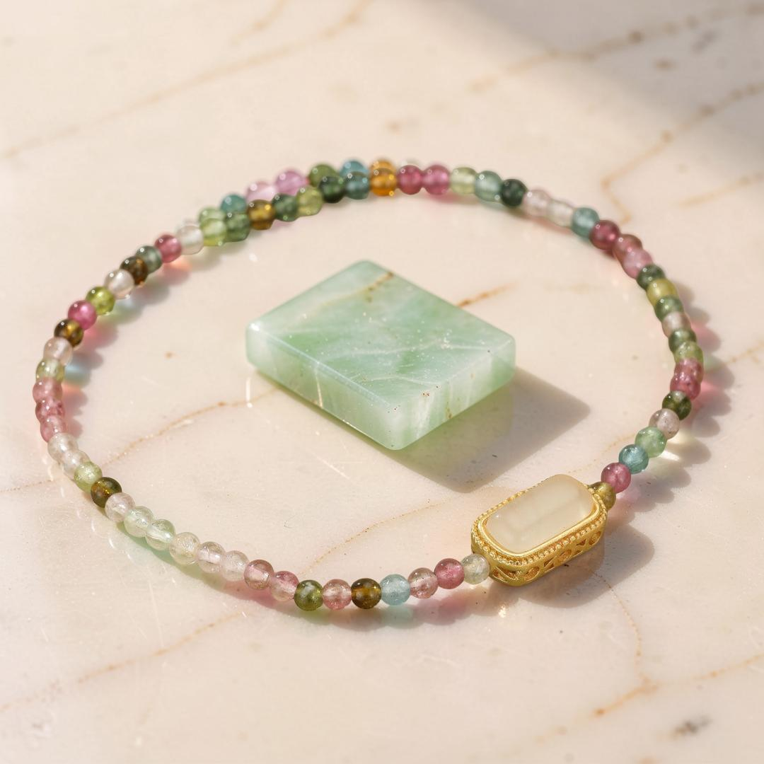 ATELIER-TIBET – Bracelet Tourmaline – Reflet de Douceur