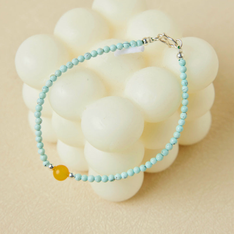 ATELIER-TIBET – Bracelet Turquoise – Charme Nature, Argent