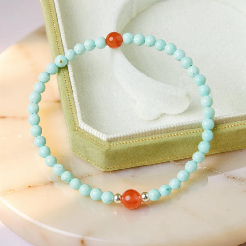 ATELIER-TIBET – Bracelet Turquoise et Agate – Éclat Authentique, Argent