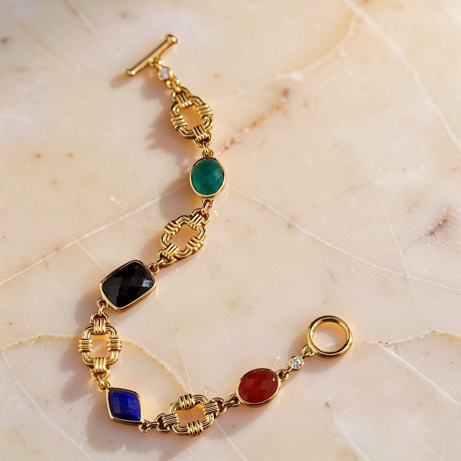 ATELIER-TIBET – Bracelet Vintage –  Promesse, Argent Plaqué Or