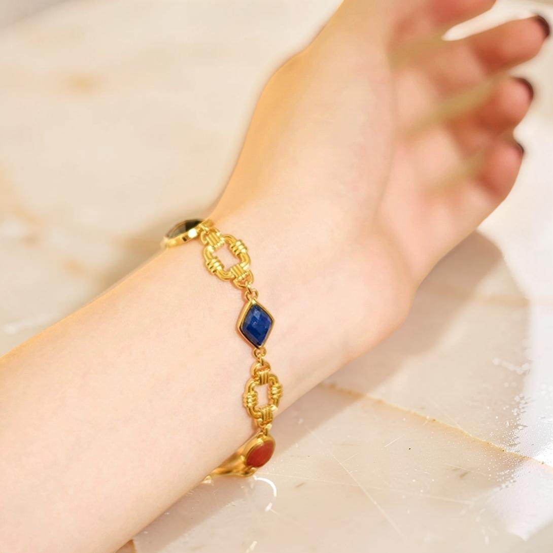 ATELIER-TIBET – Bracelet Vintage –  Promesse, Argent Plaqué Or