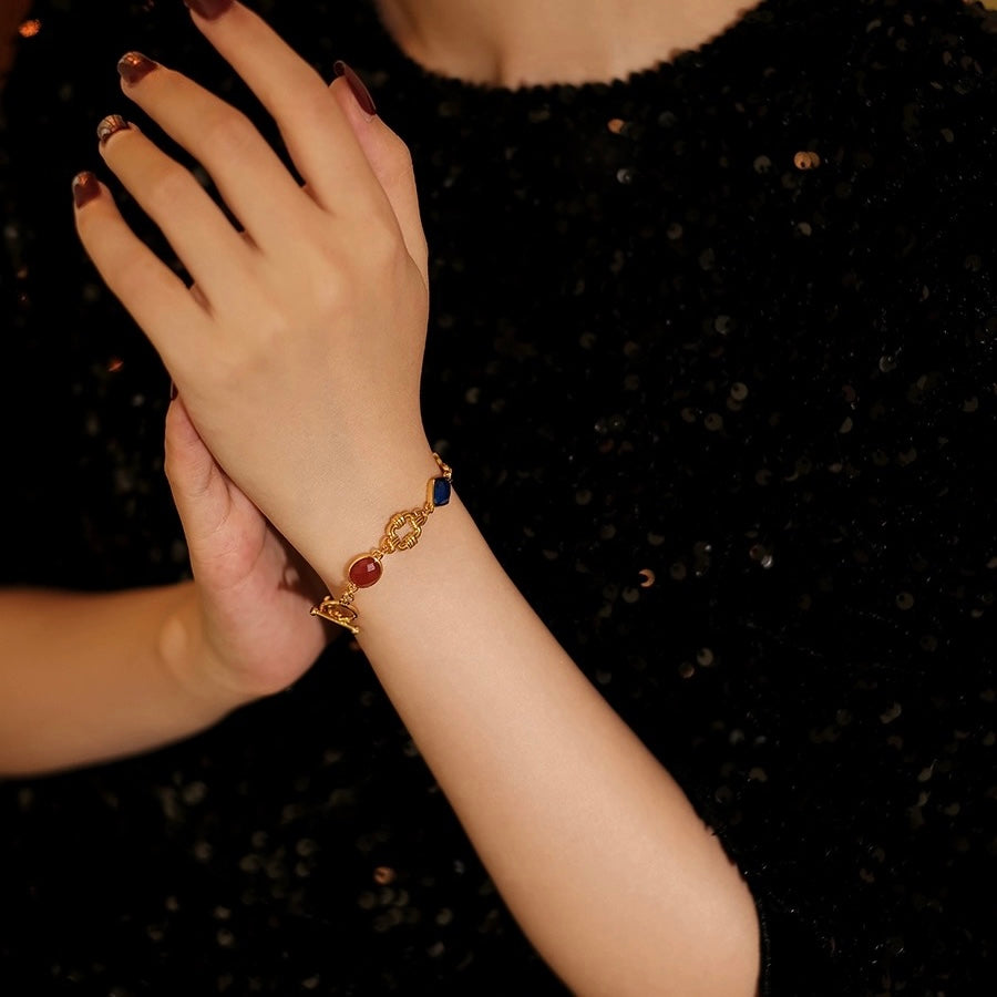ATELIER-TIBET – Bracelet Vintage –  Promesse, Argent Plaqué Or