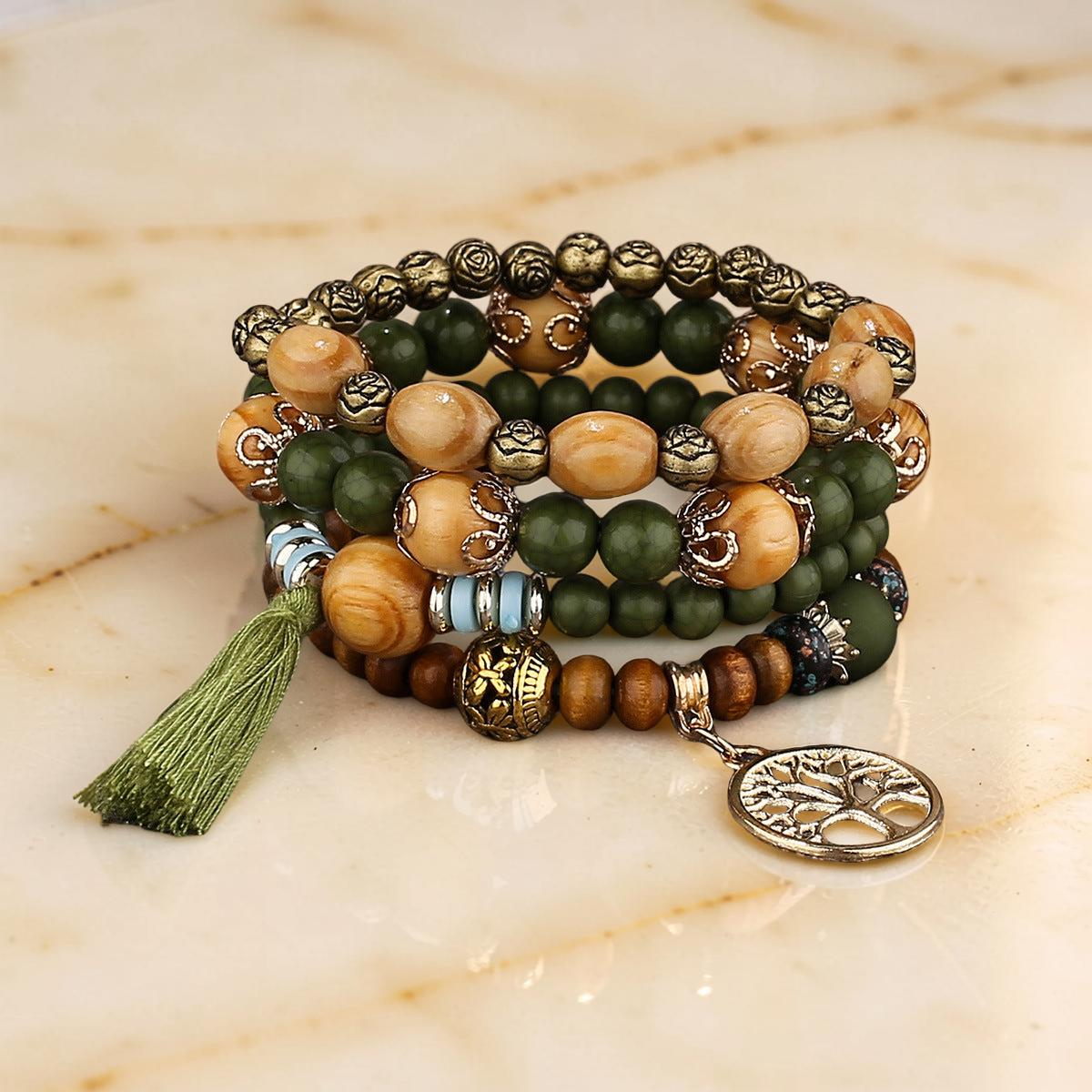 ATELIER-TIBET – Bracelet Arbre de Vie - Abondance, Bois