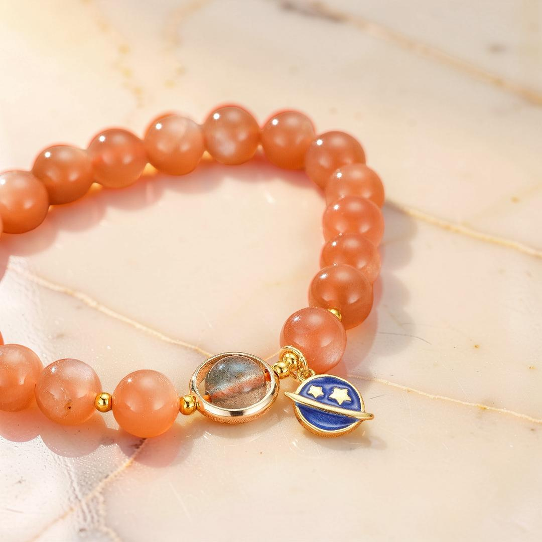 ATELIER-TIBET – Bracelet Pierre de Soleil et Pierre de Lune – Harmonie Cosmique