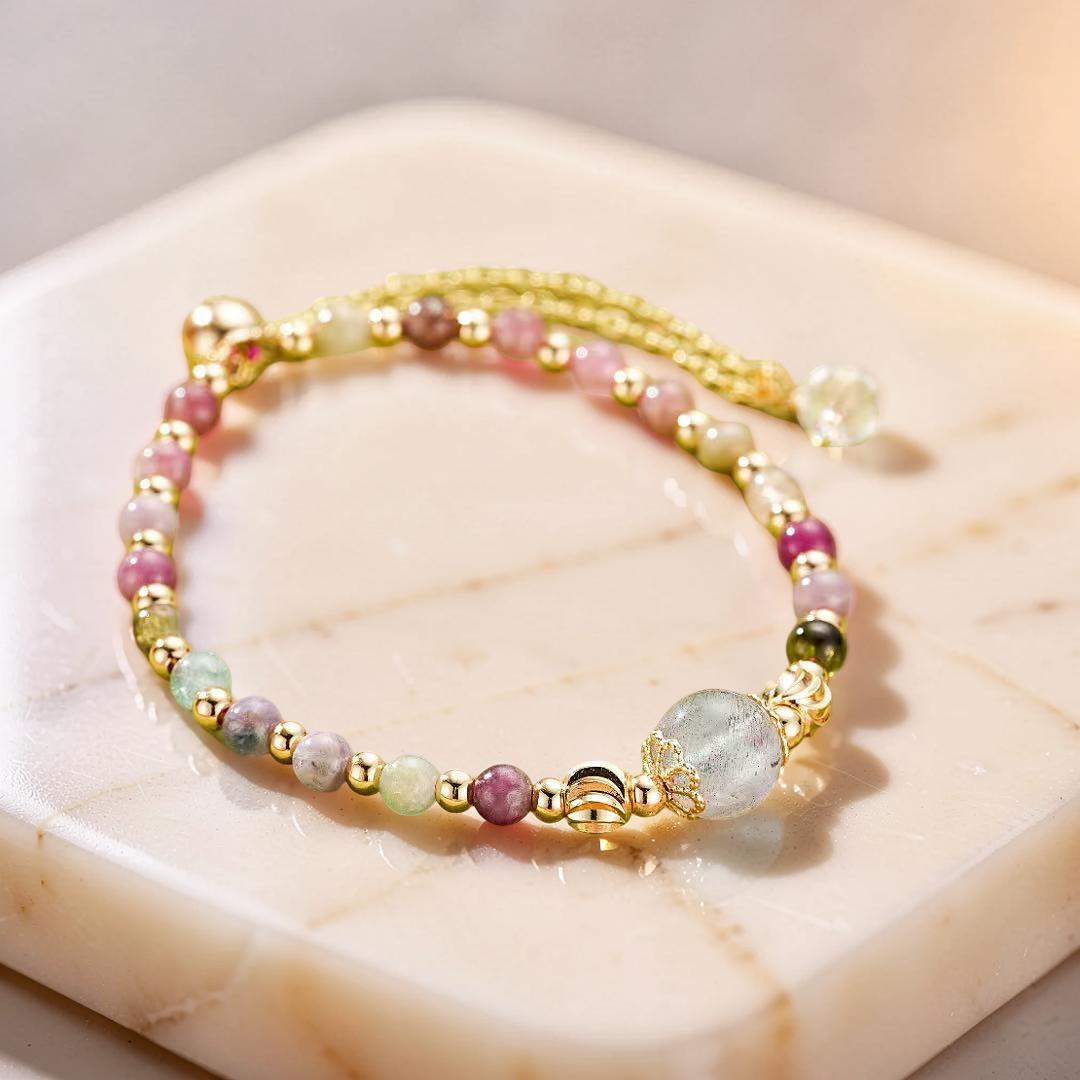 ATELIER-TIBET – Bracelet Tourmaline et Labradorite – Reflets de Sérénité