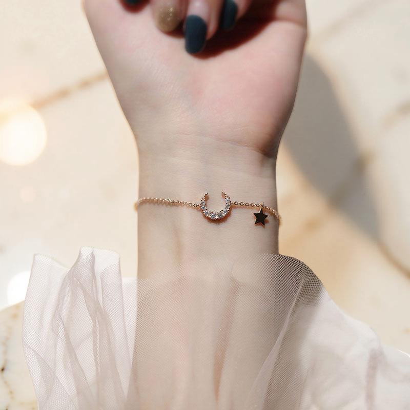 ATELIER-TIBET – Bracelet Lune et Étoile - Rêveuse, Argent