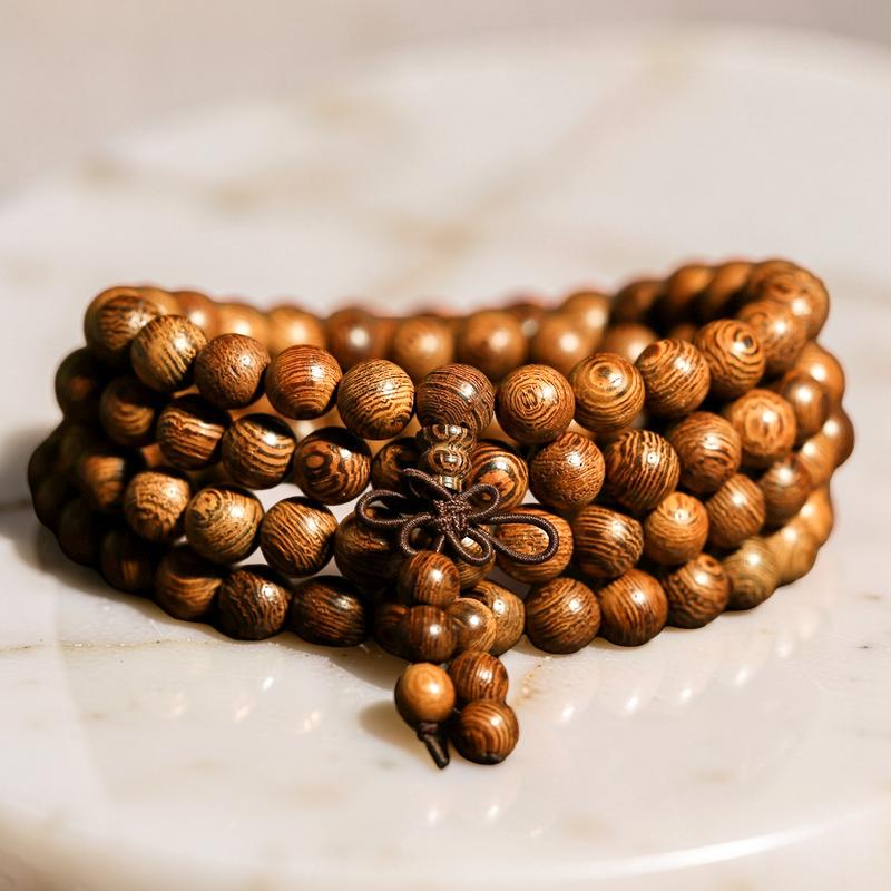 ATELIER-TIBET – Mâlâ 108 Perles Bois de Wengé - Force