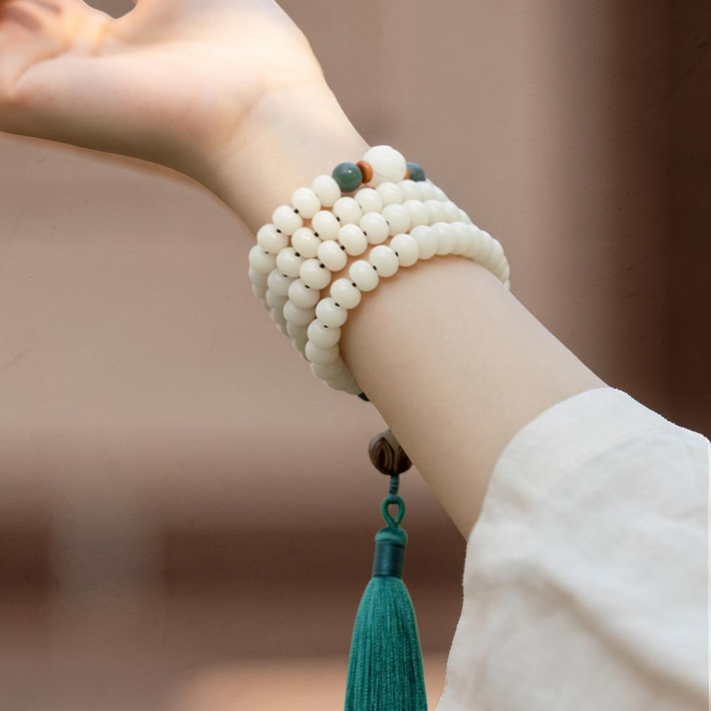ATELIER-TIBET – Mâlâ Lotus Graine de Bodhi – Perla, 108 Perles
