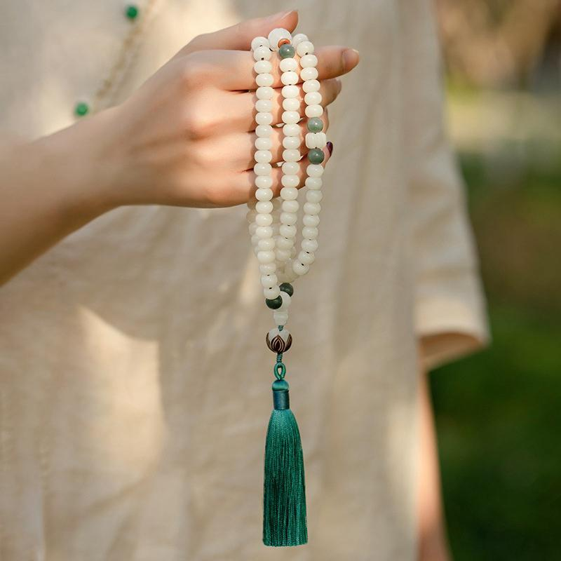ATELIER-TIBET – Mâlâ Lotus Graine de Bodhi – Perla, 108 Perles
