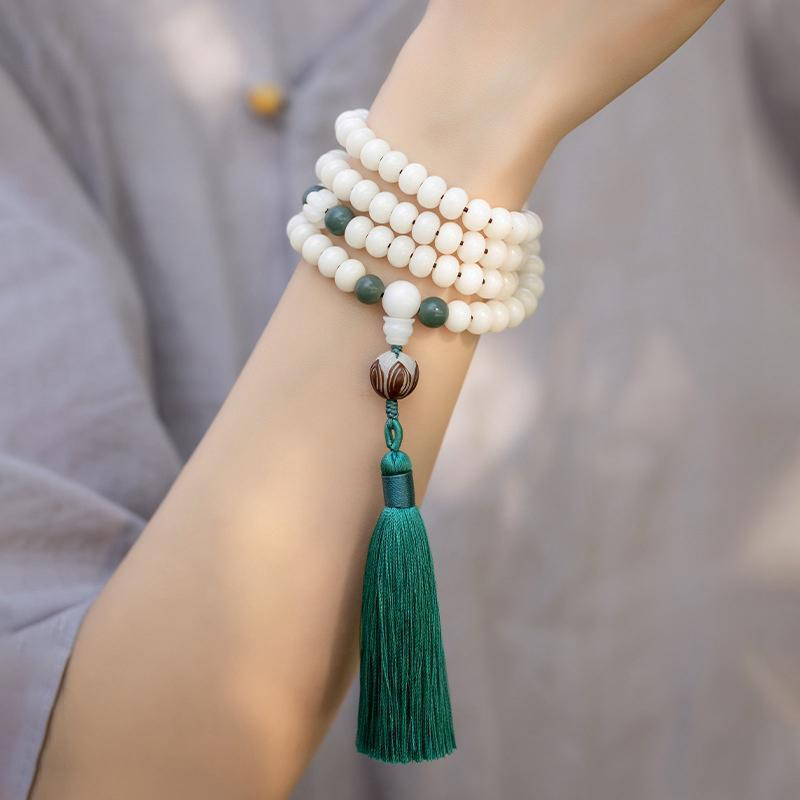 ATELIER-TIBET – Mâlâ Lotus Graine de Bodhi – Perla, 108 Perles