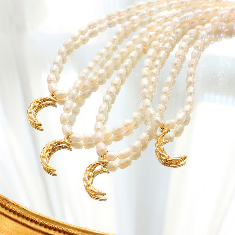 ATELIER-TIBET – Collier Croissant de Lune en Perle Naturelle