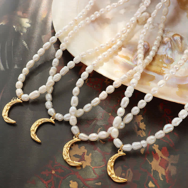 ATELIER-TIBET – Collier Croissant de Lune en Perle Naturelle