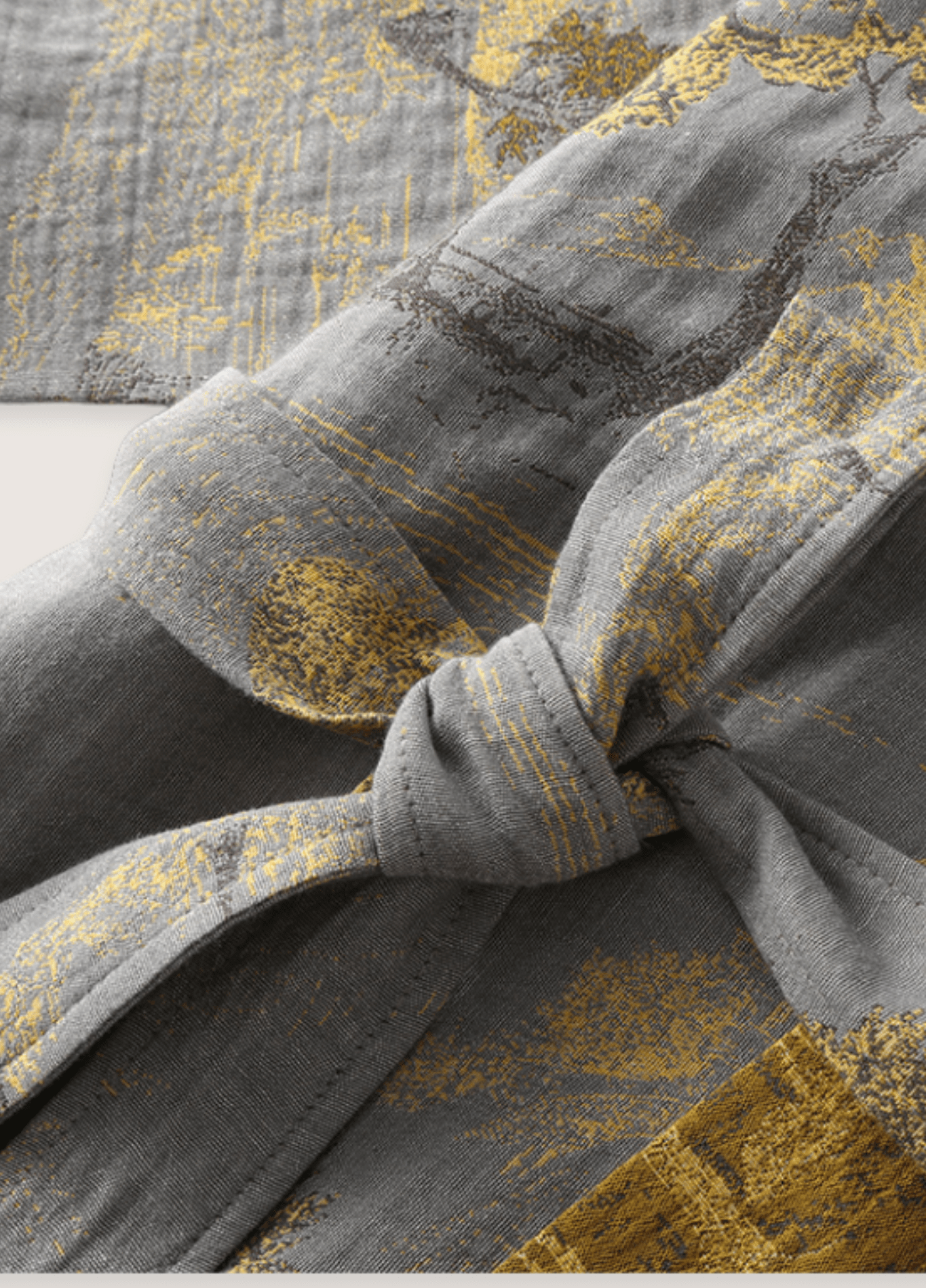 Peignoir kimono homme coton gris – Momiji