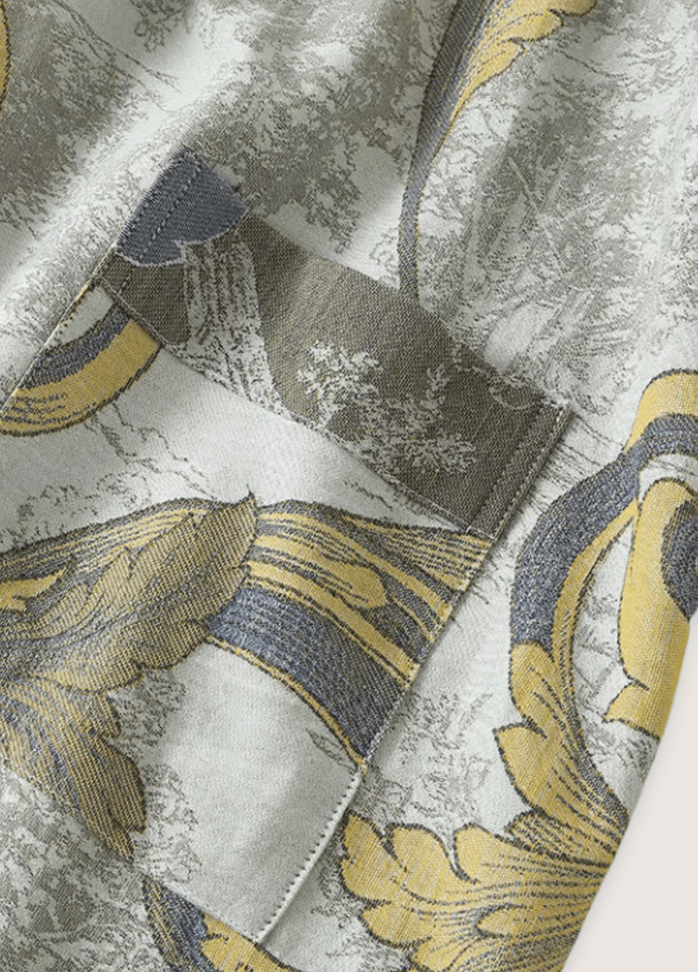 Peignoir kimono femme coton motif vague gris – Mizuki