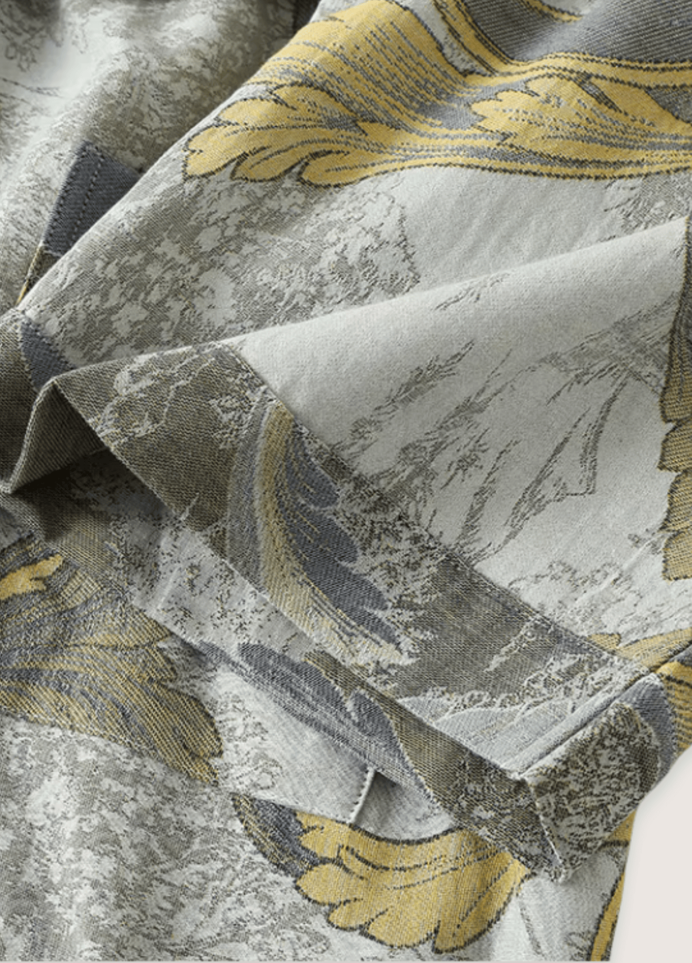 Peignoir kimono femme coton motif vague gris – Mizuki