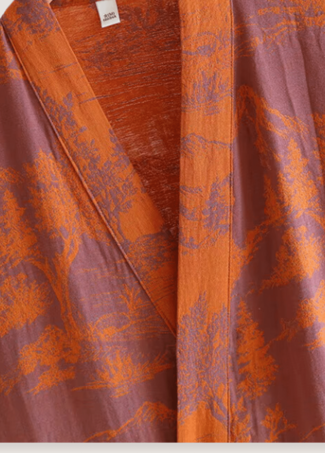 Peignoir kimono femme coton orange – Ukiyo
