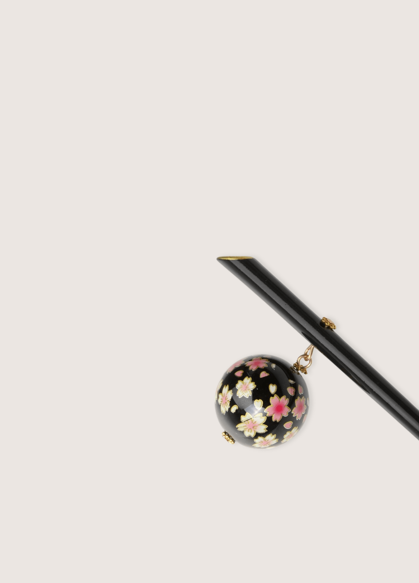 Pique à cheveux femme motif cerisier noir – Kanzashi Sakura
