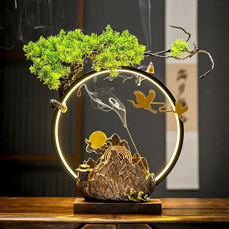 ATELIER-TIBET – Voie des Cimes · Porte-Encens LED Paysage Montagne