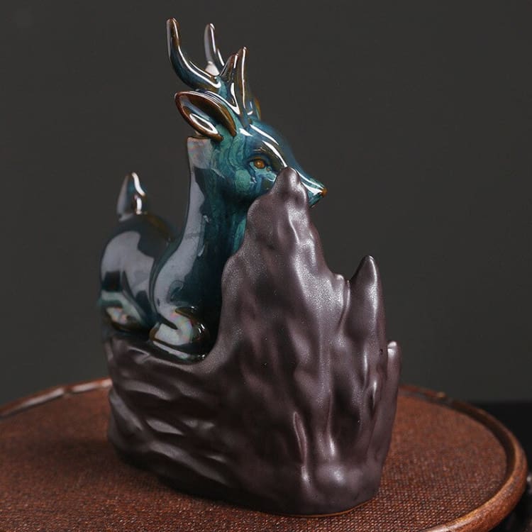 ATELIER-TIBET Porte-Encens “Roi de la Forêt” – Support Décoratif en Résine pour Encens Bâtons & Cônes