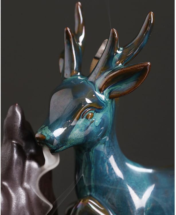 ATELIER-TIBET Porte-Encens “Roi de la Forêt” – Support Décoratif en Résine pour Encens Bâtons & Cônes