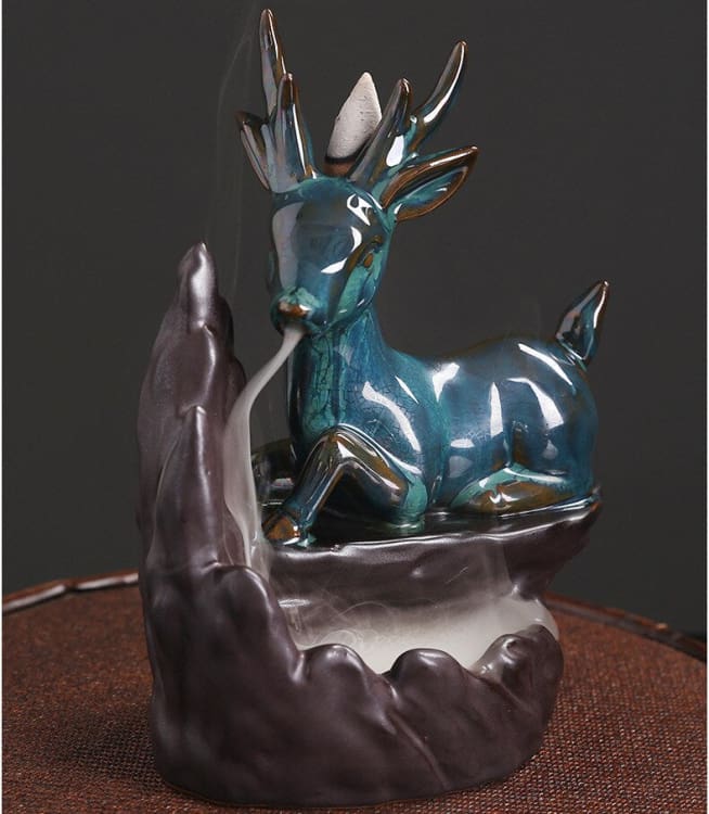 ATELIER-TIBET Porte-Encens “Roi de la Forêt” – Support Décoratif en Résine pour Encens Bâtons & Cônes