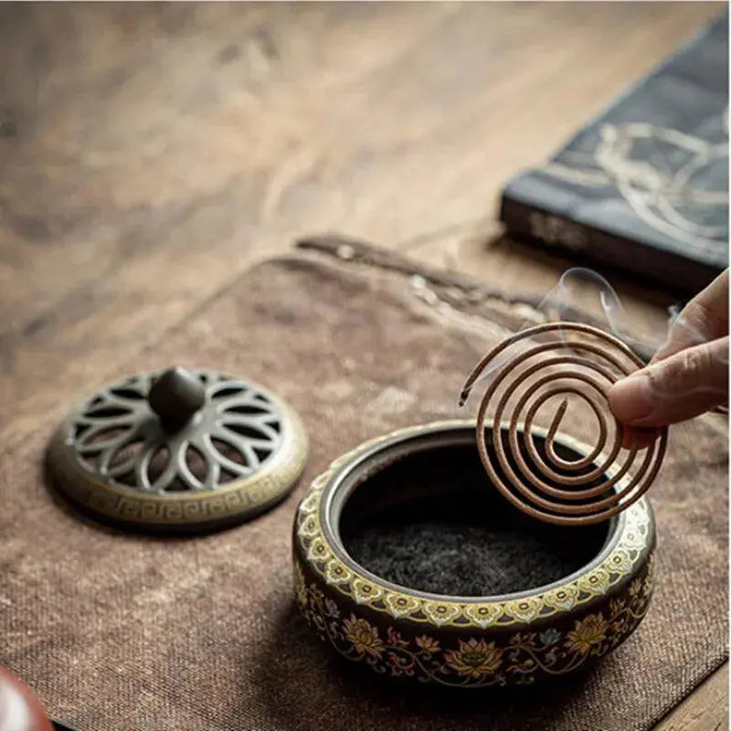 ATELIER-TIBET – Brûleur d’Encens en Céramique Zen, Élégance & Sérénité