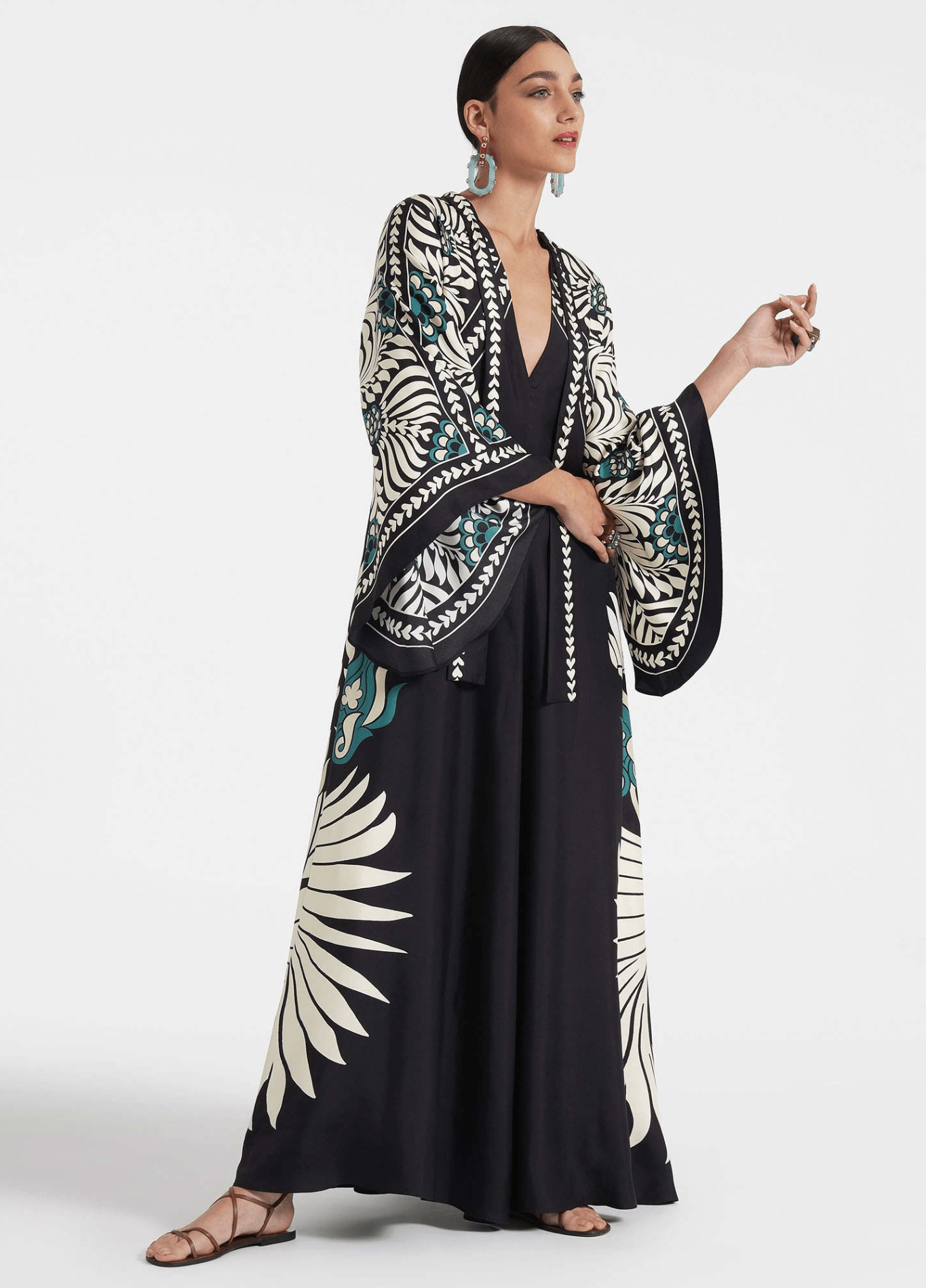 Robe kimono femme bleu – Art Botanique
