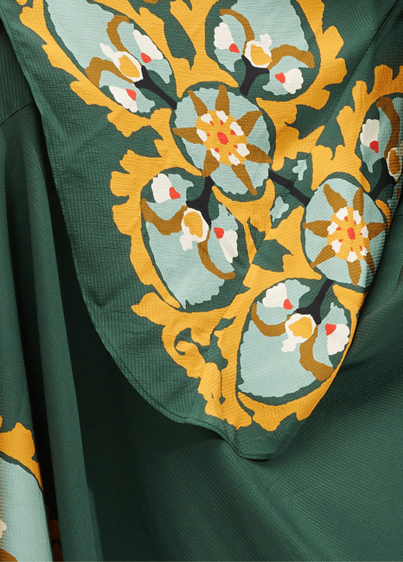 Robe kimono femme géométrique vert – Émeraude