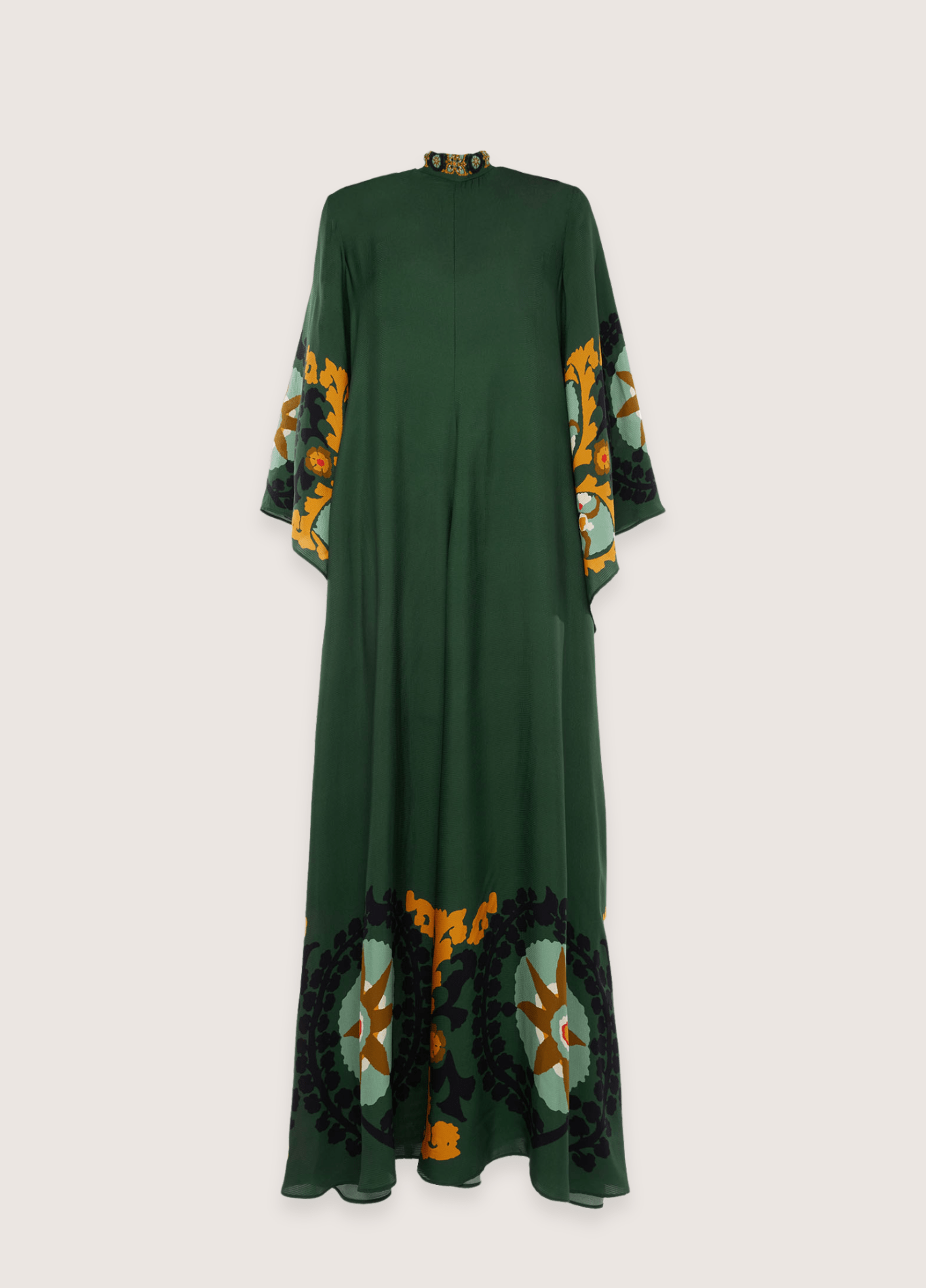 Robe kimono femme géométrique vert – Émeraude