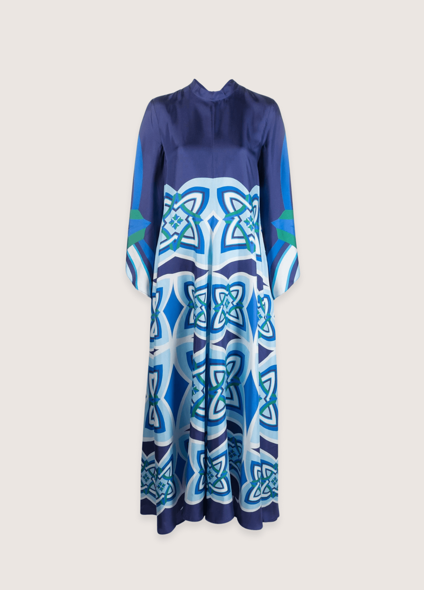 Robe kimono femme géométrique bleu – Saphir