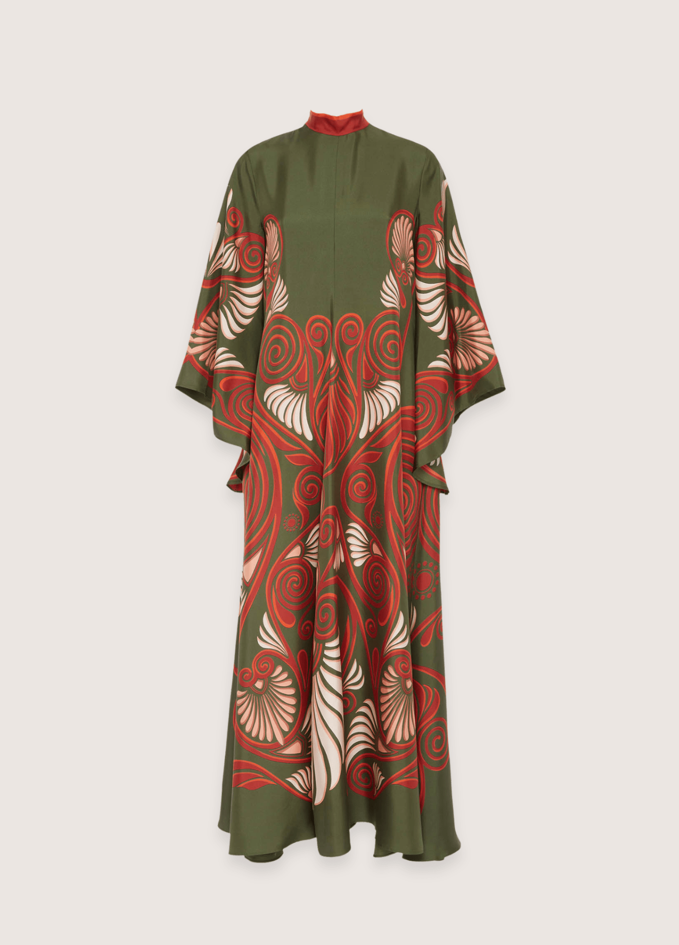 Robe kimono femme coton géométrique vert – Sauvage