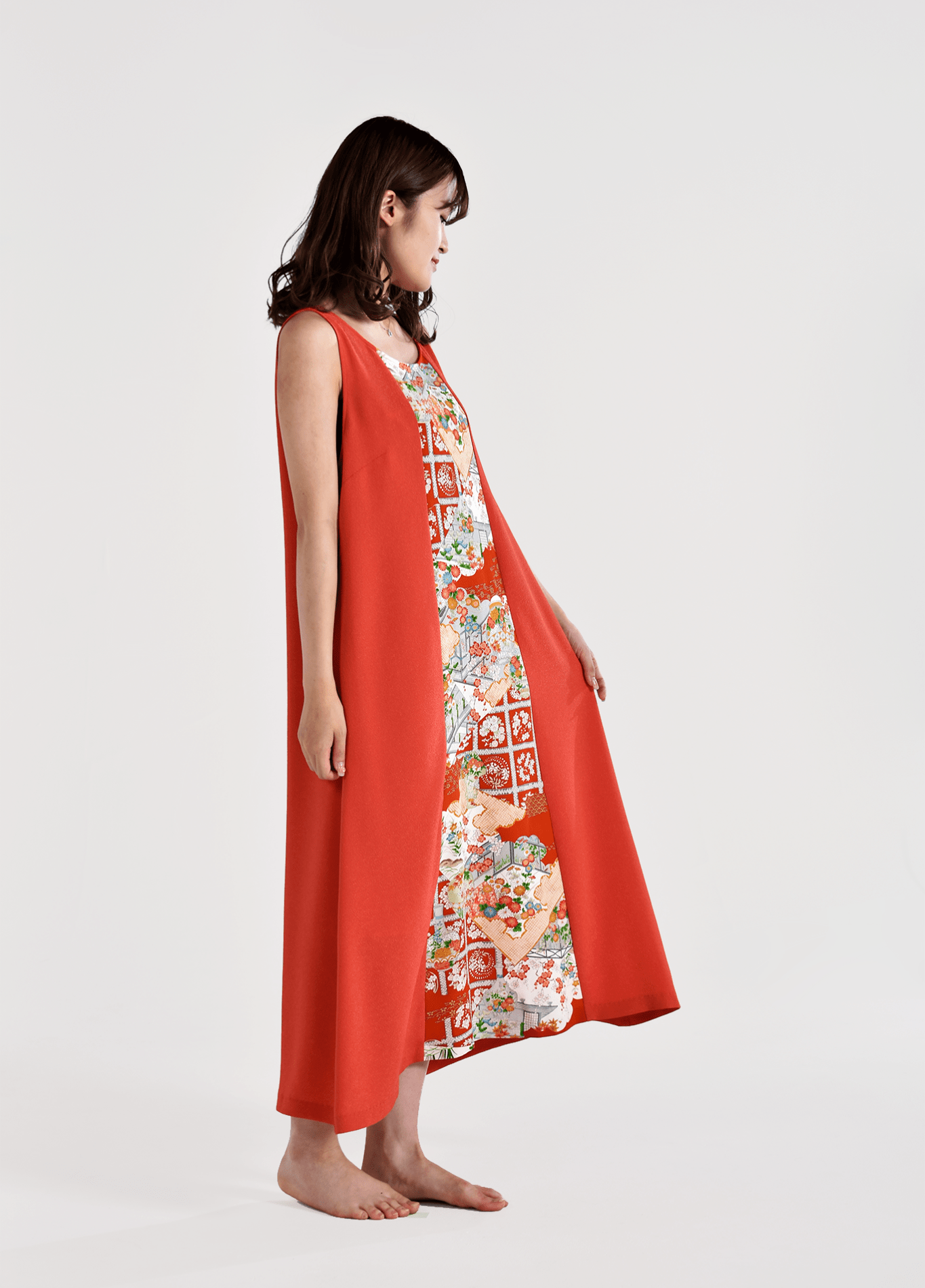 Robe kimono femme soie motif grue – Kodai Gara
