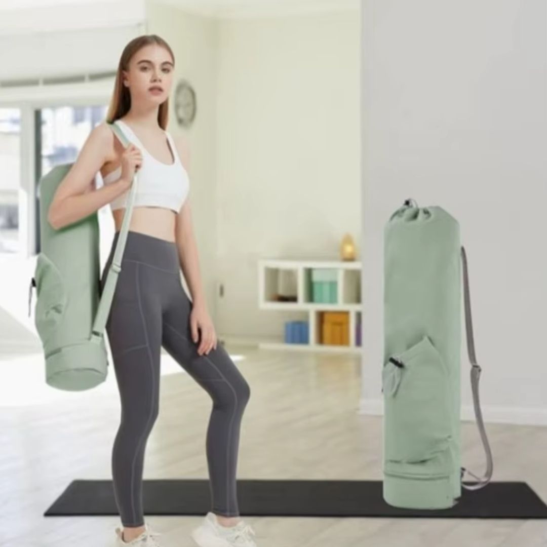 ATELIER-TIBET – Sac de yoga vert grande capacité – Polyester