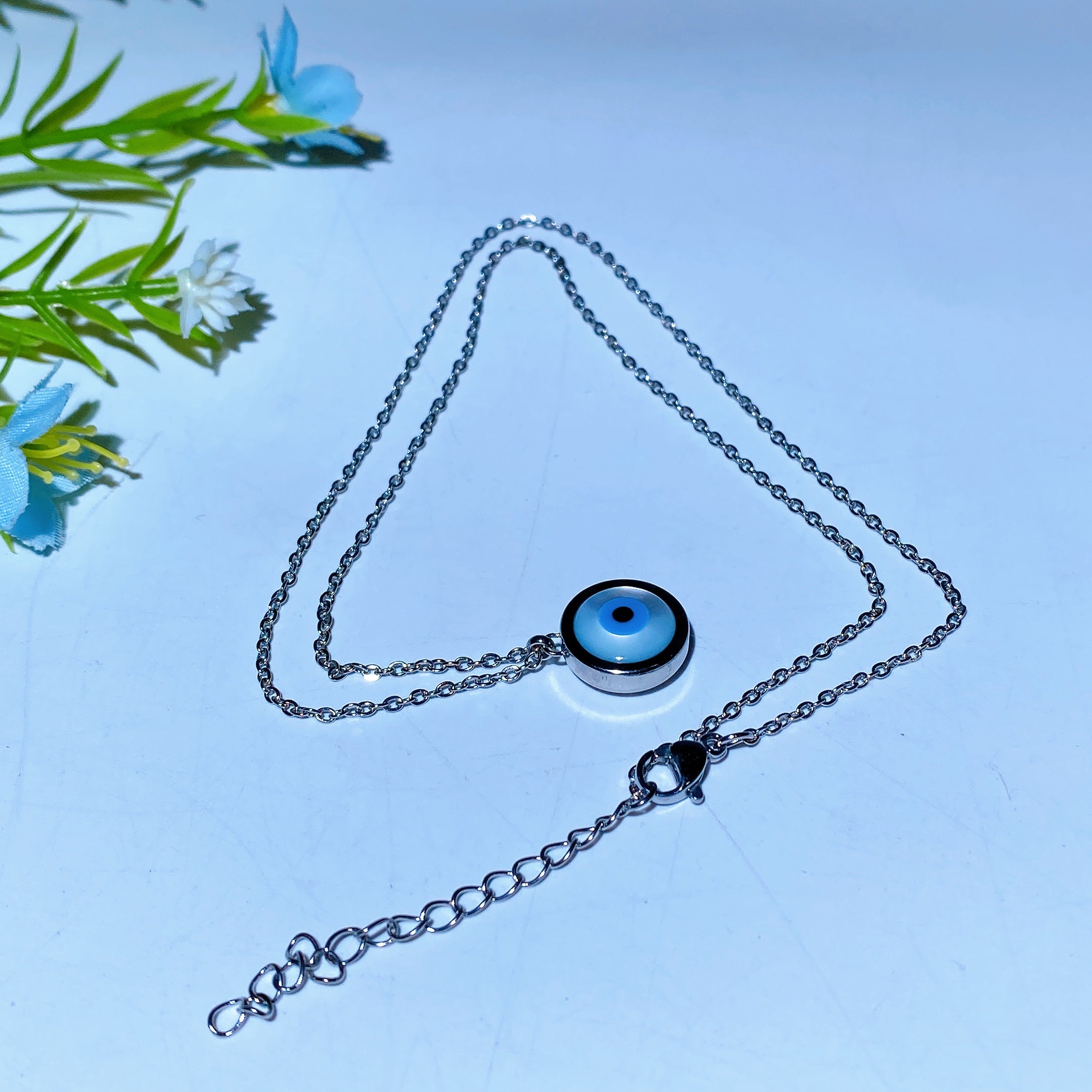 ATELIER-TIBET Collier Œil Protecteur Argent 28cm